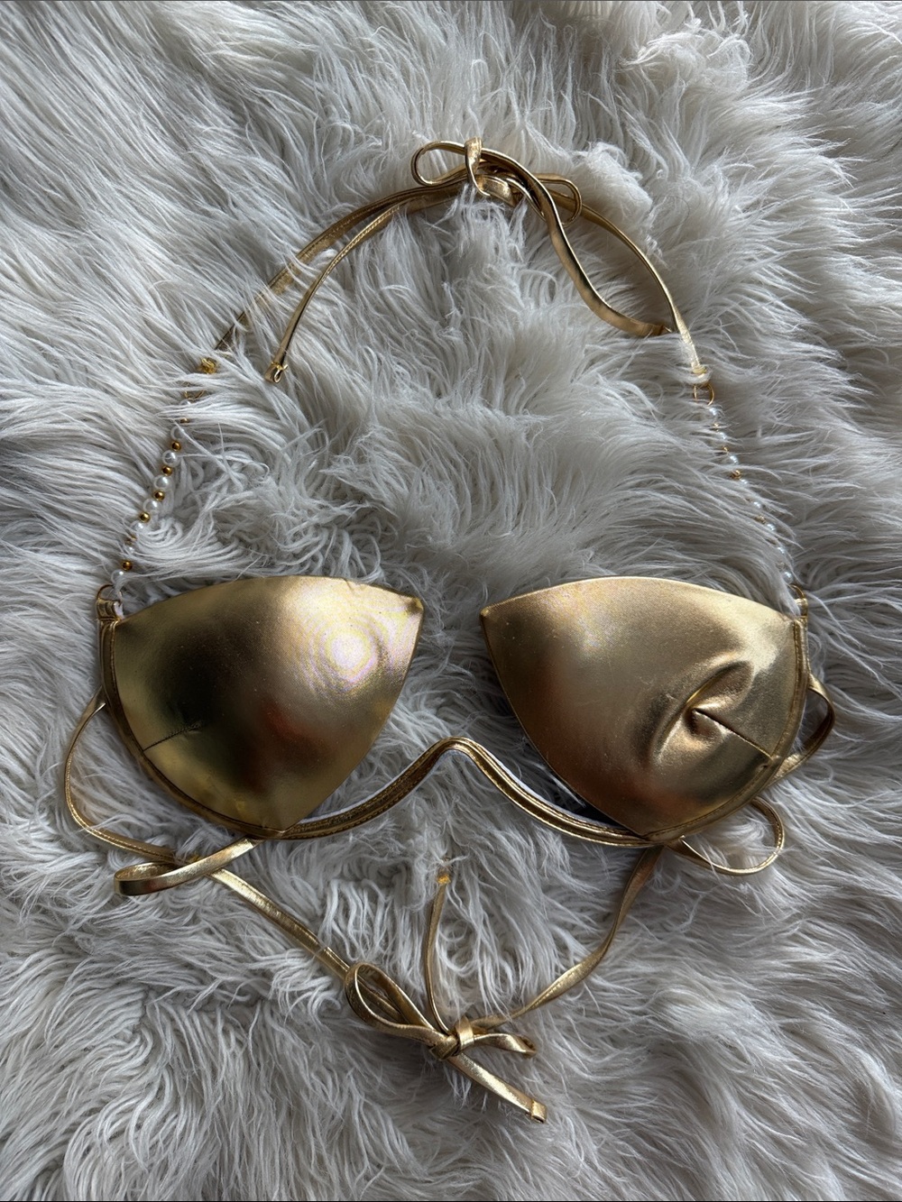 🌟GOLD UNDERWIRE PUSH UP BIKINI TOP🏆